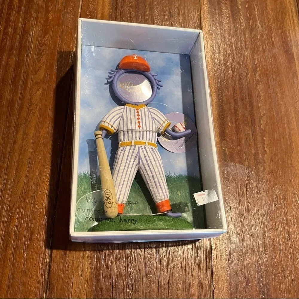 Just Kidding Photo Frame Baseball Homerun Harry by Dennis East Intl NWT 2004